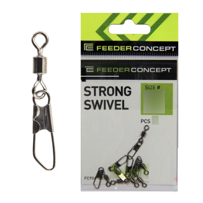Вертлюги скользящие c застежкой FEEDER CONCEPT Мод. STRONG SWIVEL 001S — аксессуары и снаряжение для рыбалки: коробки, держатели, инструменты | Алматы, Казахстан