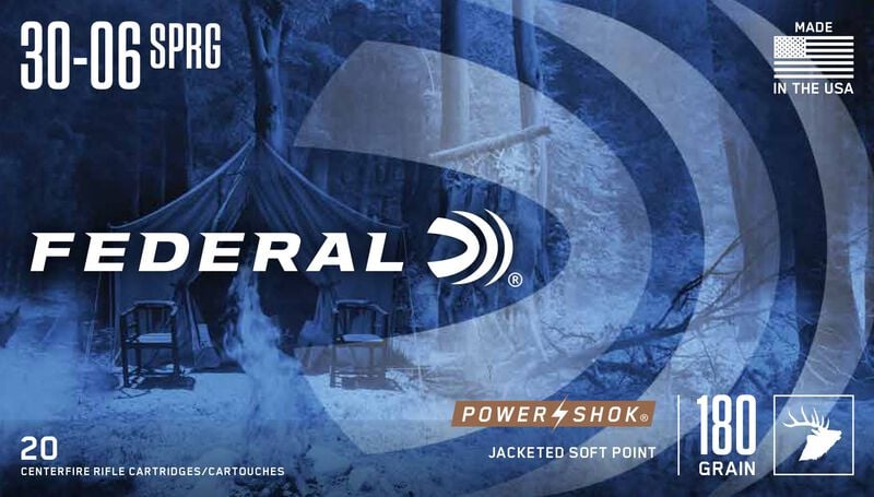 Купить Патрон для нарезного оружия FEDERAL (.30-06 Sprg.) POWER-SHOK (SP)(180grs)(11,66г) в Алматы | Казахстан | Корган Центр