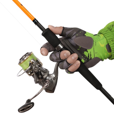 Перчатки для рыбалки летние Aquatic UPF50+ (цвет: camo lime khaki, размер S/M) — технические характеристики, материалы и назначение | KORGAN