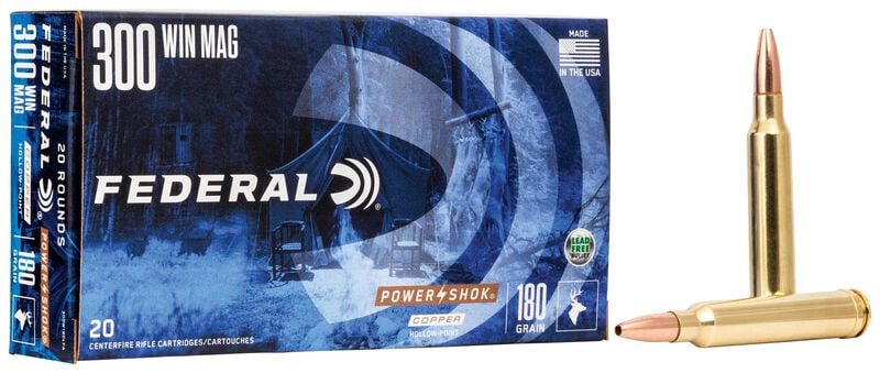 Купить Патрон для нарезного оружия FEDERAL (.300 Win.Mag.) POWER-SHOK COPPER (CHP)(180grs)(11,66г) в Алматы | Казахстан | Корган Центр