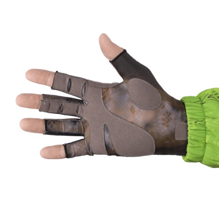 Перчатки для рыбалки летние Aquatic UPF50+ (цвет: carp camo bronze, размер S/M) — технические характеристики, материалы и назначение | KORGAN