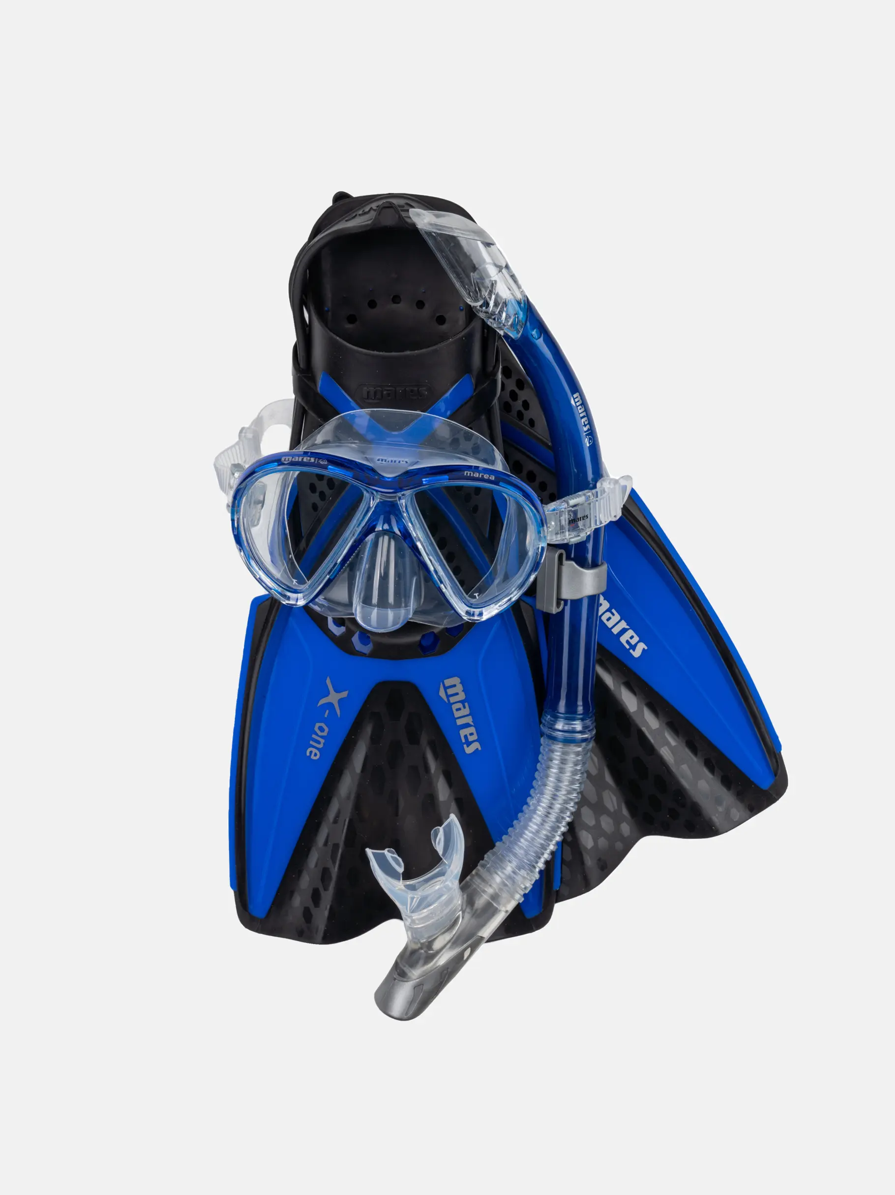 Комплект MARES VOLO ONE MAREA: Маска + Трубка + Ласты (REFLEX BLUE) — рыболовные и охотничьи товары в Алматы | KORGAN.KZ