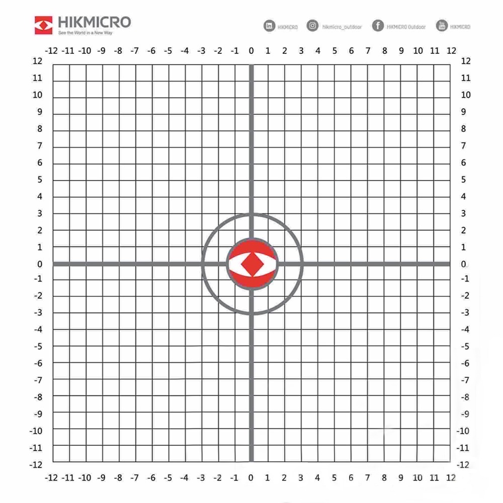 Мишень HIKMICRO Мод. ZEROING TARGET для пристрелки тепловизионных прицелов для спортивной стрельбы в Алматы, Казахстан