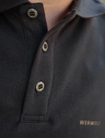 Футболка поло мужская с коротким рукавом. Ткань трикотаж пике (100% хлопок, 250 г/кв.м.). Синий — одежда для охоты, рыбалки, туризма и города | KORGAN.KZ