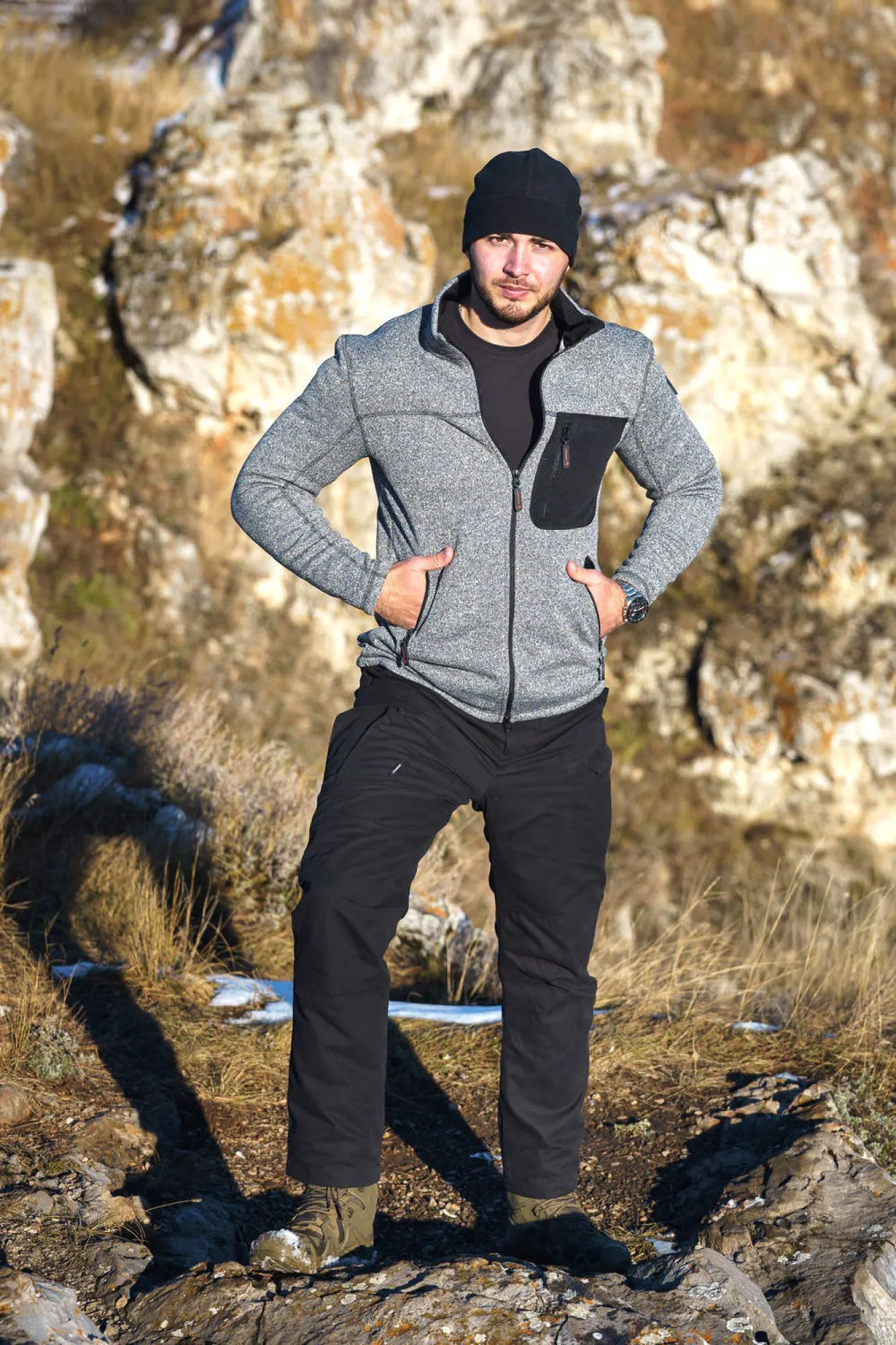 Брюки мужские"Expert" утепленные на микрофлисе. Ткань смесовая канвас (60% хлопок/40%полиэстер). Peach, WR.Черный — брюки и шорты для охоты, рыбалки и туризма | KORGAN.KZ