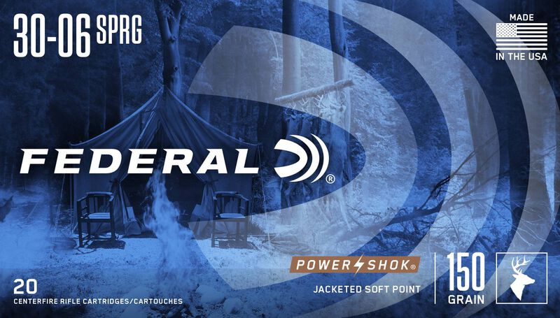Купить Патрон для нарезного оружия FEDERAL (.30-06 Sprg.) POWER-SHOK (SP)(150grs)(9,72г) в Алматы | Казахстан | Корган Центр