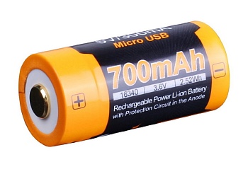 Аккумулятор (Li-ion) FENIX Мод. ARB-L16-700UP 16340 (3.6V)(700mAh)(PCB)(зарядка от USB + зар.устройство) — налобные, ручные и кемпинговые фонари | Алматы, Казахстан