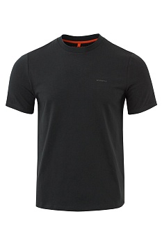 Футболка мужская с коротким рукавом. Ткань трикотаж кулирка (90% хлопок/10%эластан, 230 г/кв.м.). Черный — характеристики, материалы и назначение | KORGAN.KZ