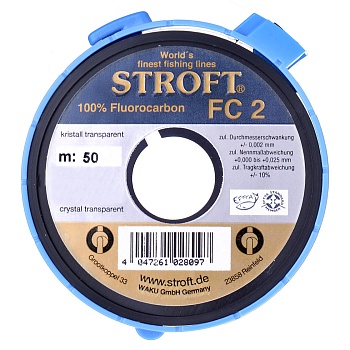 Леска STROFT FC2 флюорокарбон (50м) 0,45мм (13,5кГ) — леска для рыбалки, плетёнка, флюорокарбон | Алматы, Казахстан