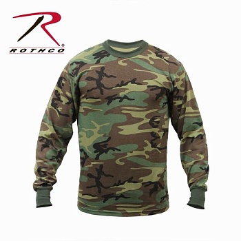 Майка ROTHCO (длинный рукав)(Woodland Camo) — характеристики, материалы и назначение | KORGAN.KZ