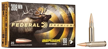 Патрон для нарезного оружия FEDERAL P (.308 Win.) BERGER HYBRID HUNTER (BHH)(168grs)(10,89г) доступен в нашем магазине