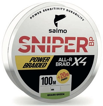 Шнур SALMO SNIPER BP ALL R BRAID X4 GRASS GREEN — леска для рыбалки, плетёнка, флюорокарбон | Алматы, Казахстан