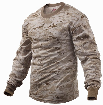 Майка ROTHCO (длинный рукав)(poly/cotton)(Desert Digital Camo) — характеристики, материалы и назначение | KORGAN.KZ