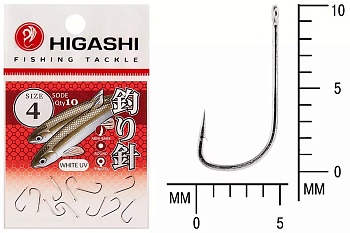 Крючки HIGASHI Мод. SODE RINGED #4 — рыболовный крючок, различными формами и размерами | Алматы, Казахстан