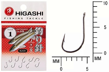 Крючки HIGASHI Мод. UMITANAGO RINGED #1 — рыболовный крючок, различными формами и размерами | Алматы, Казахстан