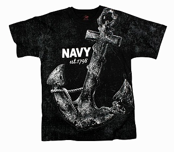 Майка ROTHCO Мод. MILITARY VINTAGE "NAVY ANCHOR" (короткий рукав)(poly/cotton)(Black) — характеристики, материалы и назначение | KORGAN.KZ
