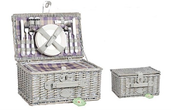 Корзина для пикника ZHIQUAN плетеная Мод. ZQ23-251 на 4 персоны — туристические аксессуары и снаряжение для кемпинга в Алматы, Казахстан