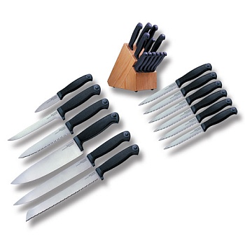 Набор ножей CNLD STEEL Мод. KITCHEN CLASSICS (12 штук) + стенд для кухни в Алматы, Казахстан