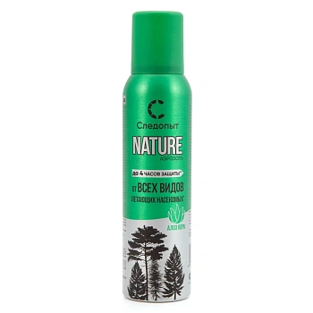 Репеллент СЛЕДОПЫТ NATURE c алоэ вера, от всех видов летающих насекомых, аэрозоль, — защита от насекомых в Казахстане | KORGAN.KZ