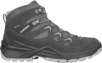 Ботинки SIRKOS EVO GTX MID Ws anthracite/ice blue LOWA — характеристики, материалы и назначение | KORGAN.KZ