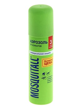 Репеллент MOSQUITALL "Универсальная защита", от комаров, аэрозоль, — защита от насекомых в Казахстане | KORGAN.KZ