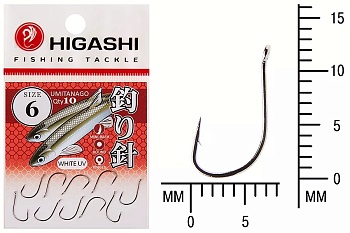 Крючки HIGASHI Мод. UMITANAGO RINGED #6 — рыболовный крючок, различными формами и размерами | Алматы, Казахстан