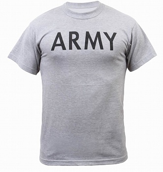 Майка ROTHCO Мод. MILITARY TRAINING "ARMY" (короткий рукав)(poly/cotton)(Grey) — характеристики, материалы и назначение | KORGAN.KZ