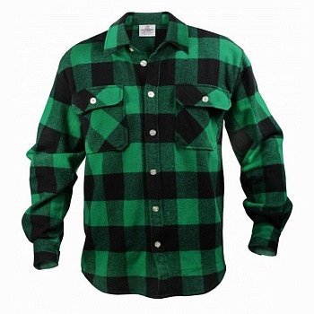 Рубашка ROTHCO Мод. EXTRA HEAWYWEIGHT FLANNEL (Green) — характеристики, материалы и назначение | KORGAN.KZ