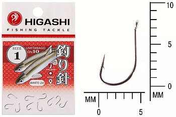 Крючки HIGASHI Мод. UMITANAGO RINGED #1 — рыболовный крючок, различными формами и размерами | Алматы, Казахстан