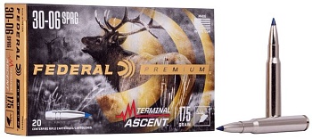 Патрон для нарезного оружия FEDERAL P (.30-06 Sprg.) TERMINAL ASCENT (TA)(175grs)(11,34г) доступен в нашем магазине