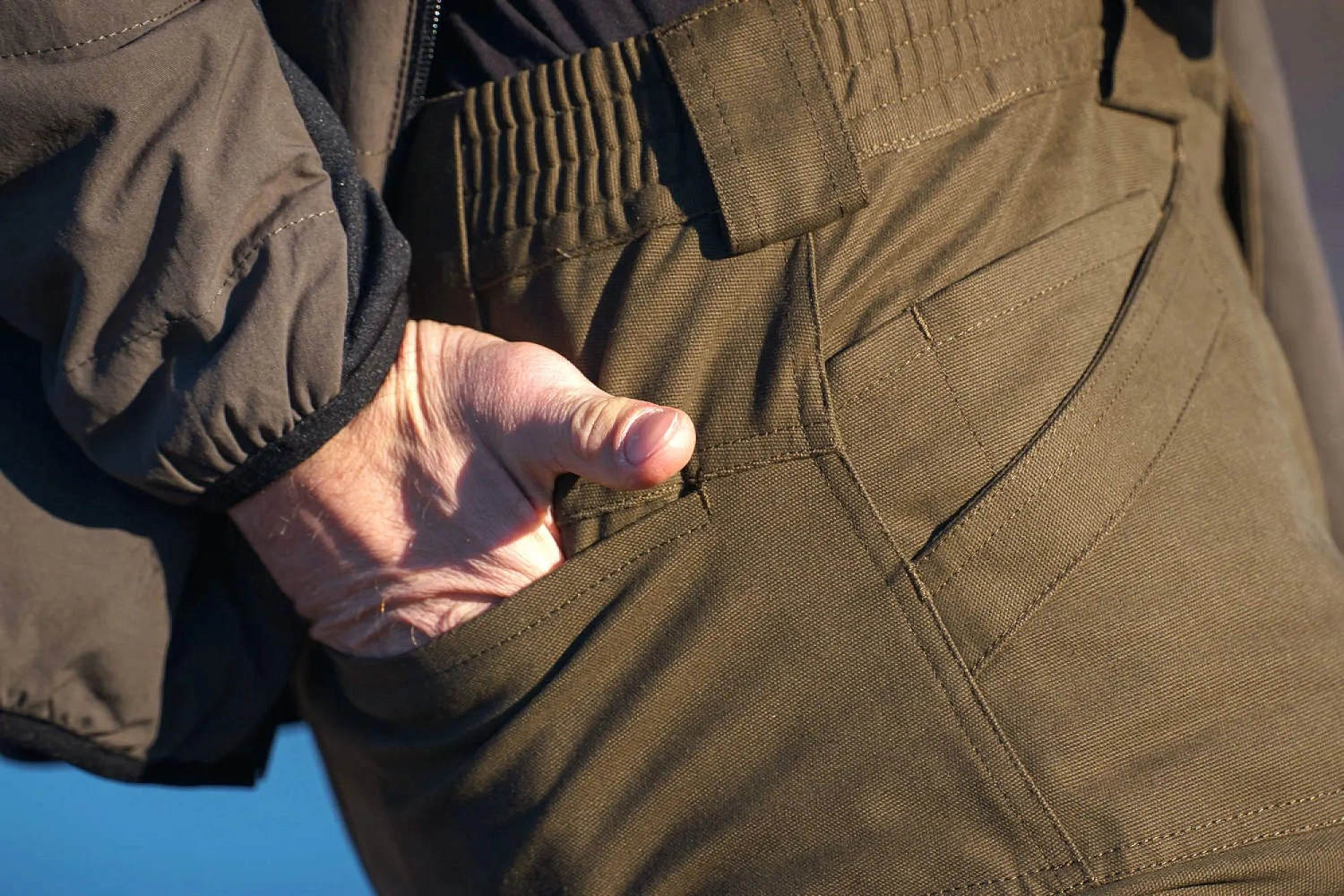 Брюки мужские"Expert" утепленные на микрофлисе. Ткань смесовая канвас (60% хлопок/40%полиэстер). Peach, WR. Табак