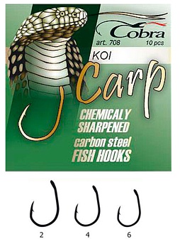 Крючки COBRA Мод. CARP KOI NSB — рыболовный крючок, различными формами и размерами | Алматы, Казахстан