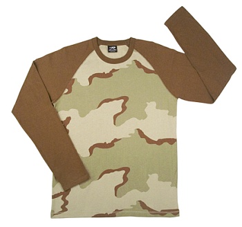 Майка ROTHCO (длинный рукав)(Tri-Color Desert Camo/Brown) — характеристики, материалы и назначение | KORGAN.KZ