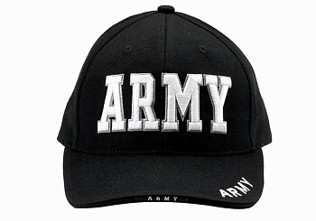 Кепка ROTHCO Мод. DELUXE LOW PROFILE INSIGNIA "ARMY" (Black) — характеристика, материалы и назначение | KORGAN.KZ