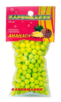Пенопласт КАРПОМАНИЯ (ярко-жёлтый с аром.ананаса)(150шт.) — приманки, бойлы, пеллетс | Алматы, Казахстан