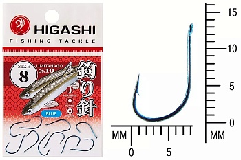 Крючки HIGASHI Мод. UMITANAGO RINGED #8 — рыболовный крючок, различными формами и размерами | Алматы, Казахстан