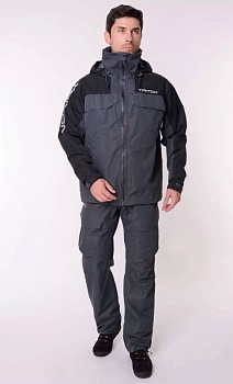 Костюм TRITON "PRO ANGLER" (тк.таслан)(серый/чёрный) — одежда для охоты, рыбалки и города | KORGAN Алматы