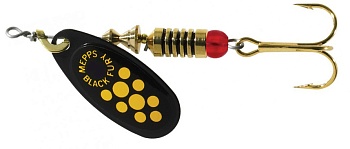 Блесна MEPPS BLACK FURY (black yellow dots) — купить блесну в Алматы | KORGAN