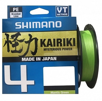 Шнур SHIMANO KAIRIKI 4 MANTIS GREEN — леска для рыбалки, плетёнка, флюорокарбон | Алматы, Казахстан