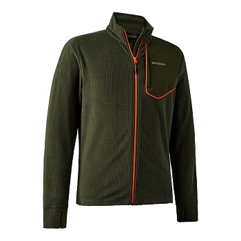 Куртка DEERHUNTER-CHAMOIS FULL-ZIP FLEECE (хаки) — одежда для охоты, рыбалки и города | KORGAN Алматы