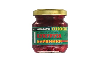 Кукуруза КАРПОМАНИЯ (полумягкая)(красная с аром.клубники)(105г.) — приманки, бойлы, пеллетс | Алматы, Казахстан