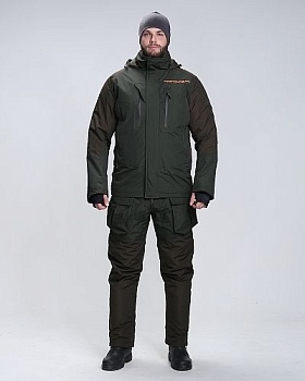 Костюм  TRITON "PRO ANGLER -15°C" (тк.таслан)(хаки/коричневый) — одежда для охоты, рыбалки и города | KORGAN Алматы