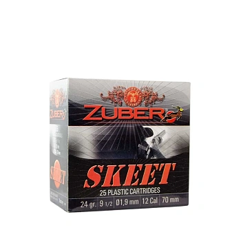  Патрон для гладкоствольного оружия ZUBER Skeet (12/70)(24г)(№9,5)(1,9мм) фото и описание Корган Центр | KORGAN