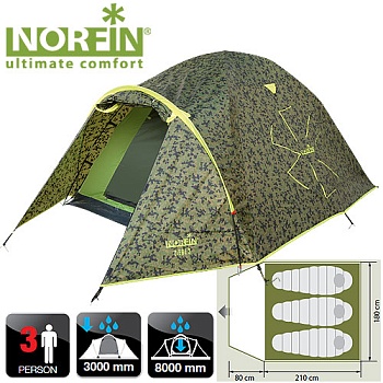 Палатка NORFIN Мод. ZIEGE 3 Купить в Алматы — магазин Korgan Center