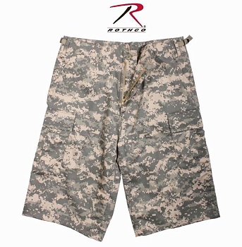 Шорты ROTHCO Мод. ULTRA FORCE XTRA-LONG FATIGUE (A.C.U. Digital Camo) — технические характеристики, материалы, бренд | KORGAN.KZ