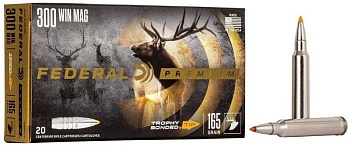 Патрон для нарезного оружия FEDERAL P (.300 Win.Mag.) TROPHY BONDED TIP (TBT)(165grs)(10,69г) доступен в нашем магазине