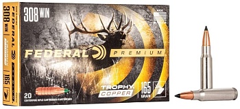 Патрон для нарезного оружия FEDERAL P (.308 Win.) TROPHY COPPER (TC)(165grs)(10,69г) доступен в нашем магазине