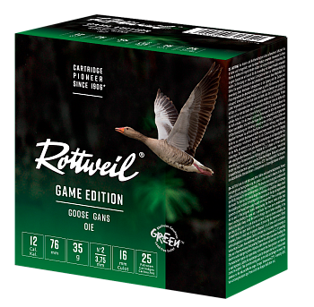  Патрон для гладкоствольного оружия ROTTWEIL-Game Edition-Goose (12/76)(35г)(№4)(3,25мм) фото и описание Корган Центр | KORGAN