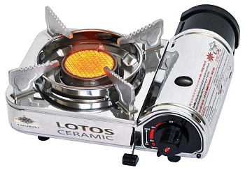 Плита газовая портативная HELIOS Мод. LOTOS CERAMIC TR-350 — газовая горелка или лампа для туризма и кемпинга в Казахстане