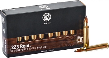 Патрон для нарезного оружия RWS (.223 Rem.) доступен в нашем магазине